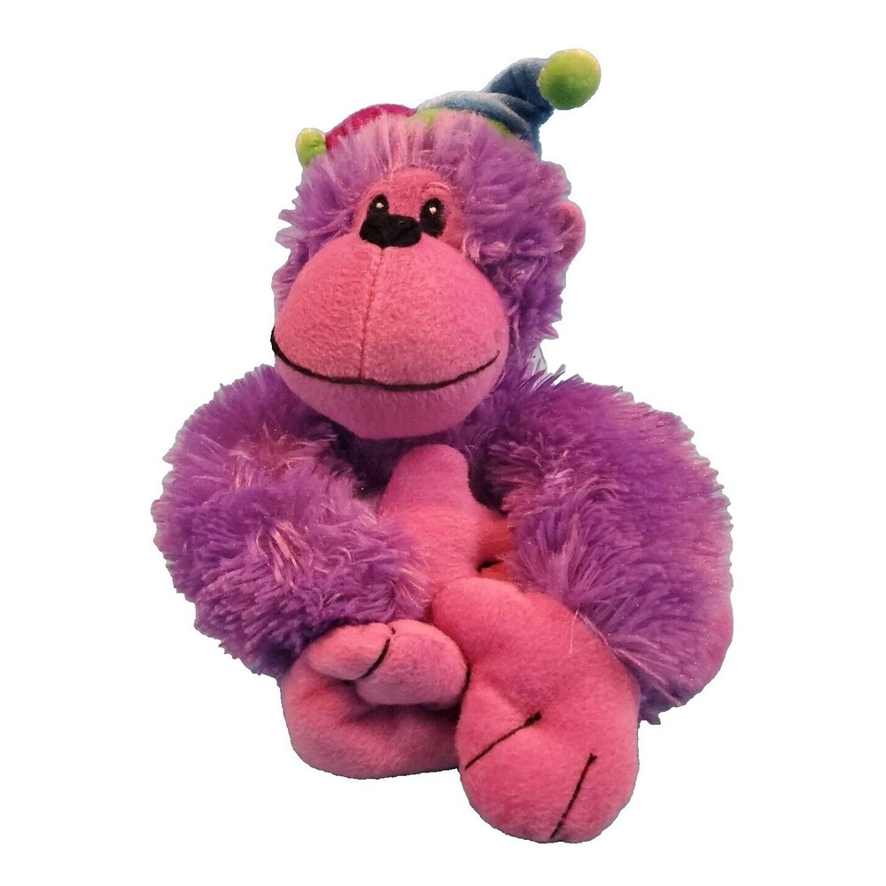 Plush Gorilla Jester Purple Floppy Peek A Boo Appx 12" Stuffed Animal